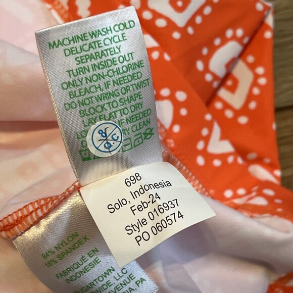 Lilly Pulitzer Larsa Swim Coverup Dress SZ Large Flamingo Harbour Orange Stretch - Picture 10 of 11